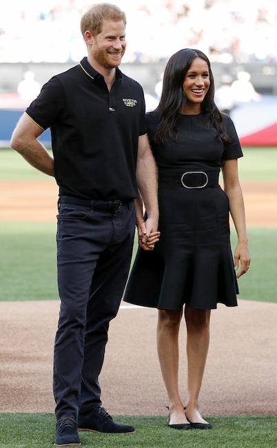 Meghan Markle, Prince Harry, Boston Red Sox vs New York Yankees Baseball Game